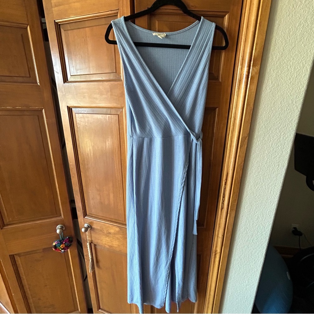 See You Monday Light Blue Midi Dress
